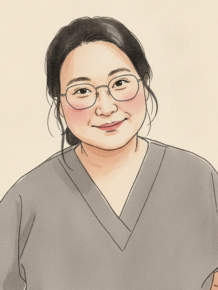 Illustrated portrait of Haley, International Consultation Team
