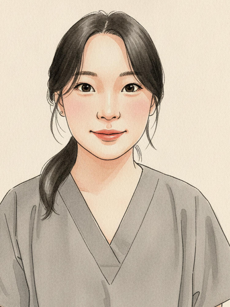 Illustrated portrait of Yuha, Front Desk Team