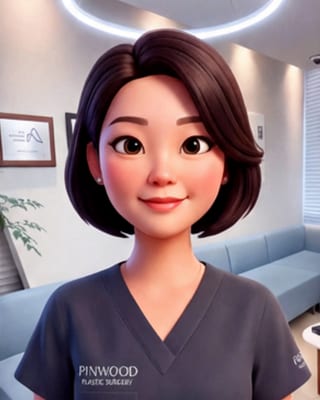 Illustrated portrait of Mihua, RNWOOD team member.