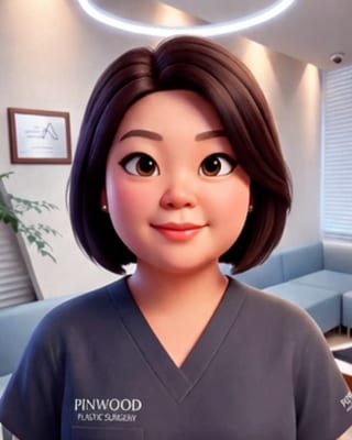 Illustrated portrait of Minkyung, RNWOOD team member.